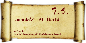 Tamaskó Vilibald névjegykártya